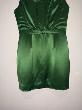 Retrofete Emerald Satin Mini Dress